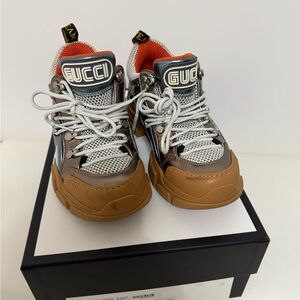 Gucci Brown and Orange Sneakers